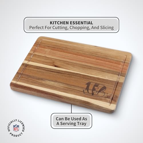 The Memory Company Officially Licensed Acacia Cutting Board, Cincinnati Bengals by The Memory Company - Used condition - Image 4