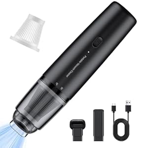 Car Handheld Vacuum Cordless 13000 PA Suction Power, Portable Mini Vacuum Cleaner for Car Home Office and Pet Hair, Black