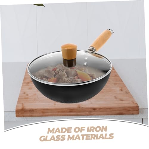 Wok pequeño antiadherente con tapa de vidrio miniatura 5