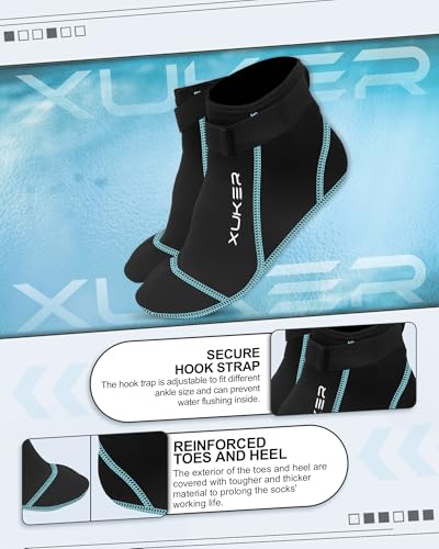 Image of XUKER 3mm Neoprene Water Socks for Beach Volleyball Sand Soccer Diving