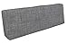POKAR Cuscino-Schienale 120x40cm per Divano da Giardino, Fodere asportabile e Lavabile, Spalliera per Bancali, Interno ed Esterno, Schiuma Fredda, DYI - Fai da Te, Senza Pallet, Grigio