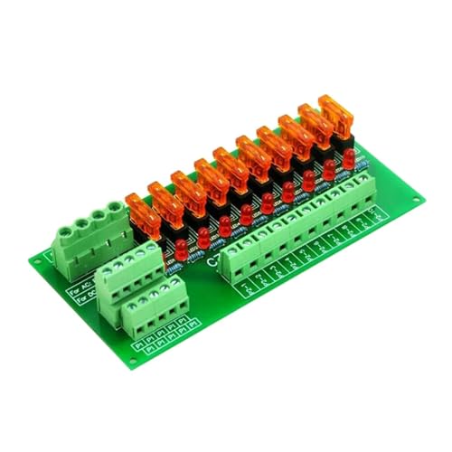 Módulo de fusibles de 10 posiciones para montaje en panel CA/CC 5-32V 4
