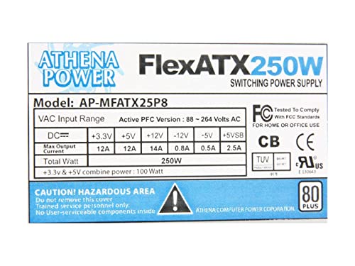 Fuente de Poder Athena 250W Flex ATX miniatura 4