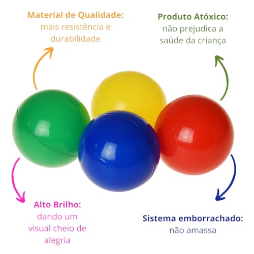 100 Bolinha para Piscina de Bolinhas Coloridas Infantil