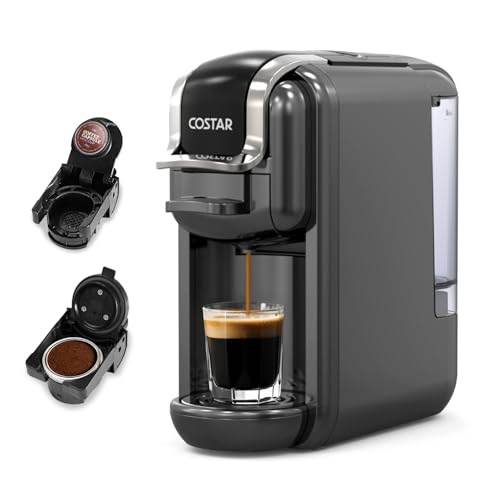 Image of COSTAR 2-in-1 Espresso Machine for Capsules & Coffee Powder, 20 Bar Capsules Coffee Machine, Coffee Maker Machine for Home W /NS Original Capsules, Fast Heating System, Simple Touch Operation, 1450W