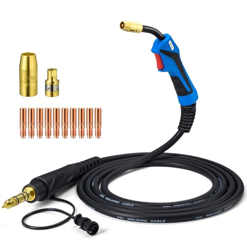 Welding Knight 150Amp MIG Welding Gun Replacement for Miller M-150 M-15 M15 M150 249040 Millermatic 35, 90, 120, 130, 130XP, 135, 140, 150, 175, 180s, 185, Hobart IronMan 210 (15FT .035