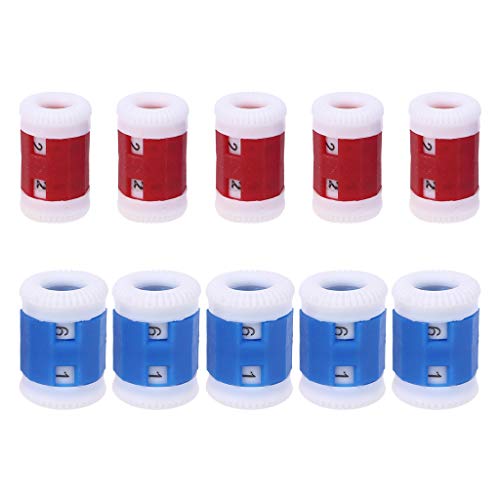 CARRYKT 10 piezas de plástico mini ganchillo aguja de tejer contador de la de puntada redonda Tally marcador tejido toallas línea contadores costura artesanía