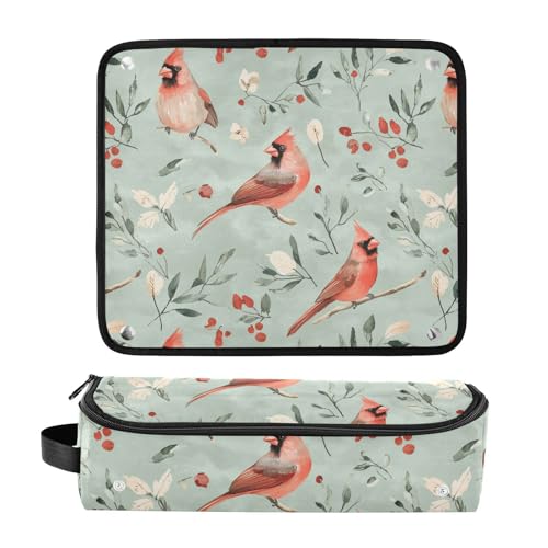 Bolsa de Viaje para Herramientas de Cabello Northern Birds Green con Alfombrilla Resistenta al Calor para Planchas y Accesorios de Cuidado Capilar miniatura 3