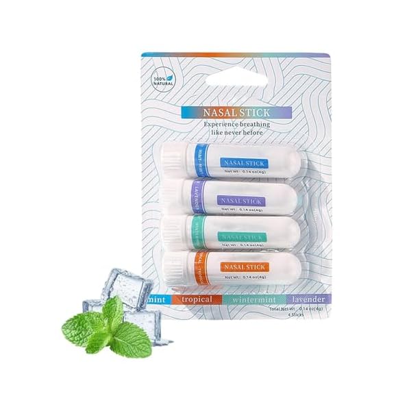 Nasal Stick Boost Energy Set, Nose Inhaler Stick,Nasal (Set of 4)