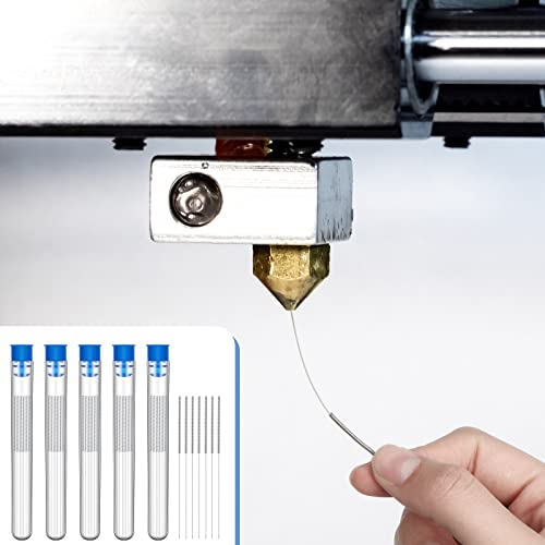 100 Pieces 3D Printer Nozzle Cleaning Needle Kit 0.4 mm Stainless Steel Nozzle Cleaning Needles 3D Printer Nozzle Cleaner for 3D Printer Accessory