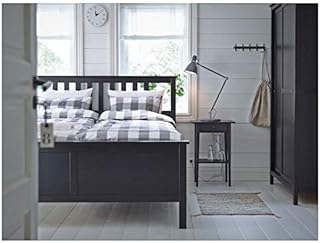 DiscountSeller HEMNES stolik nocny, czarno-brązowy, 46 x 35 cm, trwały i łatwy w pielęgnacji. Stoliki kawowe i pomocnicze. Stoliki i biurka. meble. Przyjazne dla środowiska.