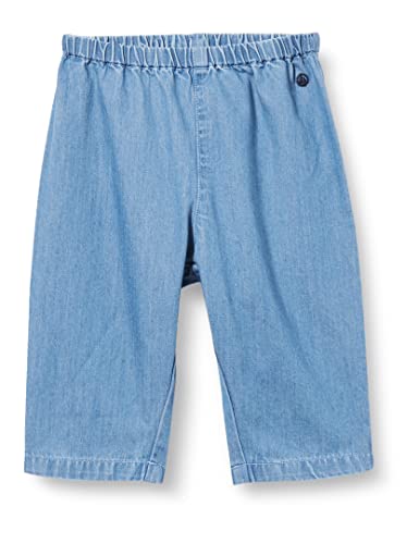 Petit Bateau Baby Jungen Hose, Blau Denim Clair, 6 Monate