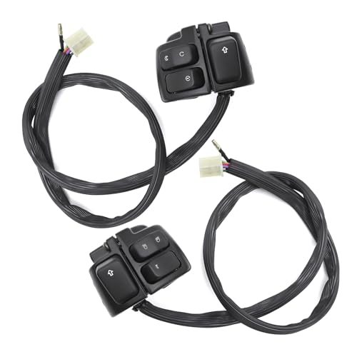 Image of 1 Pair Control Switches Handlebar Horn Turn Signals Light On /Off Switch with Wire Harness Replacement for Harley 1996-2012