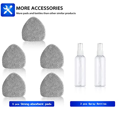 Manducary Extendable Longer Windshield Cleaning Tool, Stronger Absorbent Car Window Cleaner With 5 Pcs Washable Pads And 2 Pcs Spray Bottles, Multifunctional Use Windshield Cleaner Tool Kit #TOP5
