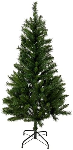 Amazon Basics Artificial Christmas Tree, 299 Branch Tips with Metal Stand, 150 cm Height