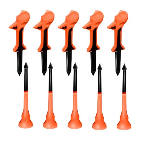 Tees De Golf Longs, Porte-Tees De Hauteur 8,00 Centimètres, 10 Pièces À Tête Inclinée 10 Degrés Avec Marqueurs De Hauteur De Précision, pour la Pratique et l'Entraînement des Drives Longs et Droits en