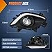 Nilight Fog Lights Assembly Compatible with 2013 2014 2015 MAZDA 6 Clear Lens Driver and Passenger Side H11 12V 55W Bulbs