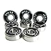 TRB RC 8x22x7mm SI-BK ABEC 5 Precision Skate Ball Bearings Rubber Seals (8)