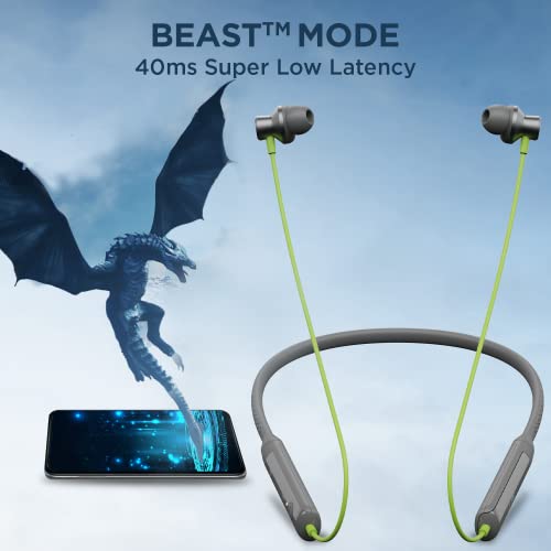 Image of boAt Rockerz Apex Bluetooth Wireless in Ear Earphones with Spatial Bionic Sound Powered by Dirac Virtuo, Touch Sensors, Beast Mode, ENx Tech,30H Playtime,ASAP Charge(Funk Lime)