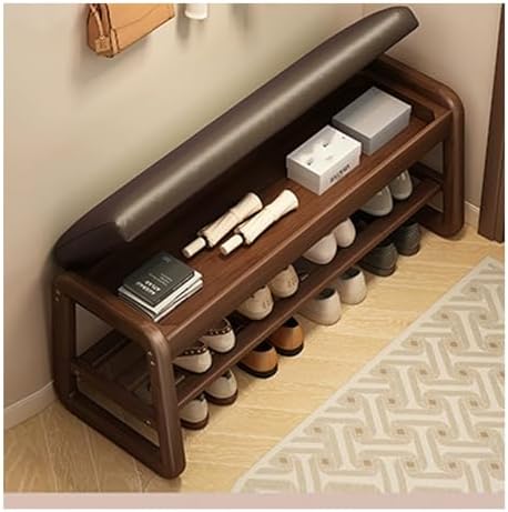 Benches Garden Bench Outdoor Patio Seating Backless Park Chair Lawn Path Slatted Seats,Entryway Bench Shoe Shelf with Seat Cushion，Entryway sit Down Bench with Shoe Storage，Farmhouse Shoe St