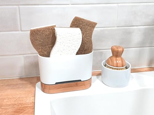 Image of 15 Pack Natural Wood Pulp and Coconut Scrubber Sponges