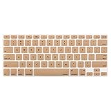 Mosiso Keyboard Cover for MacBook Pro 13 Inch, 15 Inch (with or without Retina Display, 2015 or Older Version) MacBook Air 13 Inch, Gold