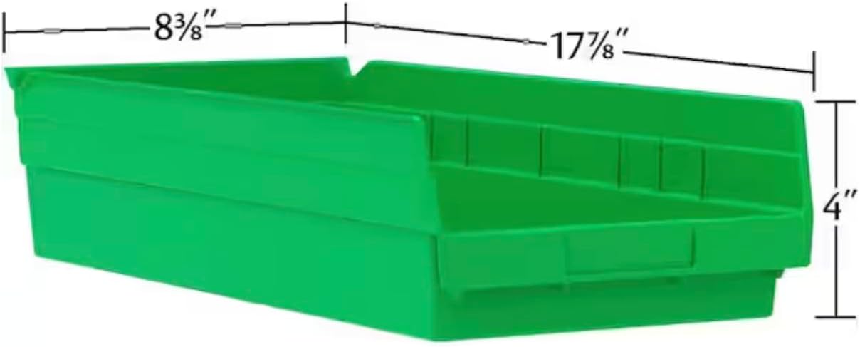 Clear Plastic Storage Shelf Bins (12-pack) ST47170