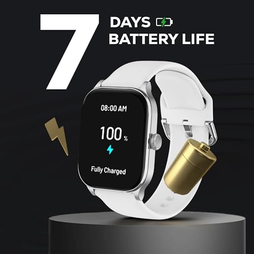 Image of GameSir H9 Smartwatch - Big Display | Bluetooth Calling | Heart Rate & SpO2 Monitor | 100+ Sports Modes | Long Battery | IP68 Waterproof | TFT Display | Design for Men & Women (White)