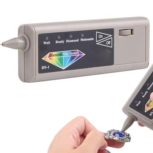 Diamond and Moissanite Tester, Portable Test Pen, High Measurement Accuracy, Size: 13.7 * 2.2 * 5cm, Suitable for Testing Non-Diamond, Synthetic Moissanite or Real Diamonds