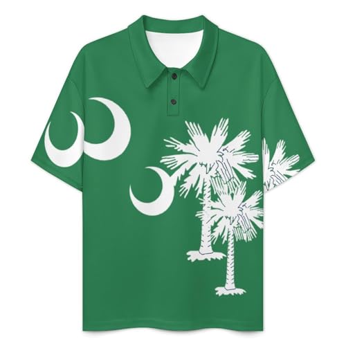 South Carolina State Flag Mens Swim Trunks with Pocket Shorts Bathing Suit Quick Dry Swimsuit3