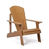 Adirondack Chair Weather Resistant, SNAN Oversized Fade-Resistant Poly Lumber Chair for Fire Pit...