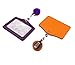 Hyamass 10-Pack Multicolor PU Leather ID Badge Holders with Retractable Reel - Horizontal Name Card Sleeves (Durable Clip-On Design for Work/Events)