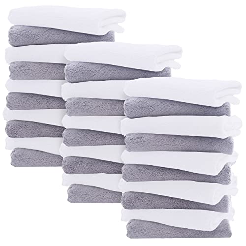 Image of Spotted Play 30 Pack Baby Washcloths - Extra Absorbent and Soft Wash Clothes for Newborns, Infants and Toddlers - Suitable for Baby Skin and New Born - Microfiber Coral Fleece 12x12 Inches
