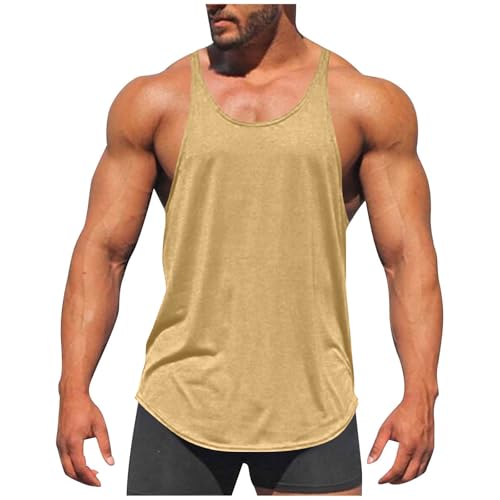 Men's Bodybuilding Stringer Tank Tops Quick Dry Athletic Workout T Shirts Sleeveless Muscle Fitness