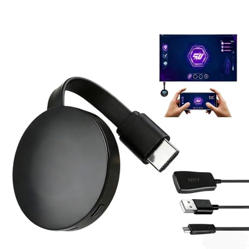 HDMI Wireless Display Dongle Adapter Streaming Stick Screen Dongle Projector TV Streaming Stick for Phone Android Windows Mac Airplay DLNA Plug and Play Streaming Device