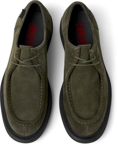 Camper Para Hombre. K100999-002 Zapatos De Piel Norman Verde Oscuro (40), Plano, Cordones, Casual - 4