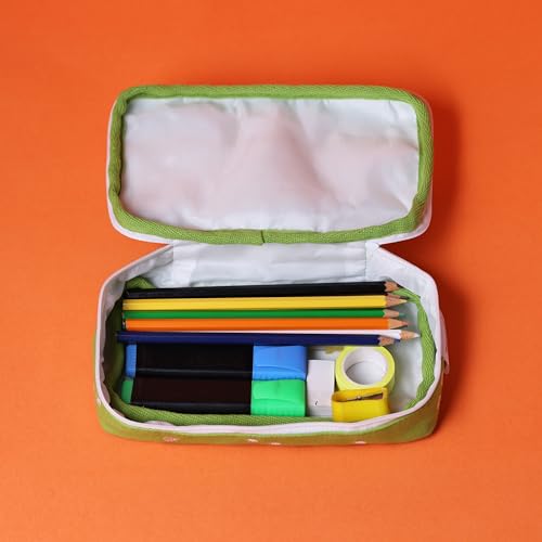 Image of abracadabra Multi-Utility Pouch, Pen & Pencil Case for Girls & Boys, Pencil Case Organizer, School Accessories Pouch, Stationary Storage, Large Stationary Pouch, Pencil Box for Student - Crocodile