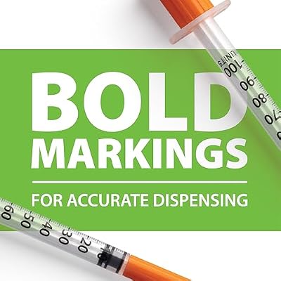 Easy Touch 29 Gauge U-100 Insulin Syringes (29G 1cc 1/2) with 1/2 Long Needle, 1cc (100 Unit Capacity), Bold Markings for Accurate Dosing, Disposable, 5 Boxes of 100 (500 Total)