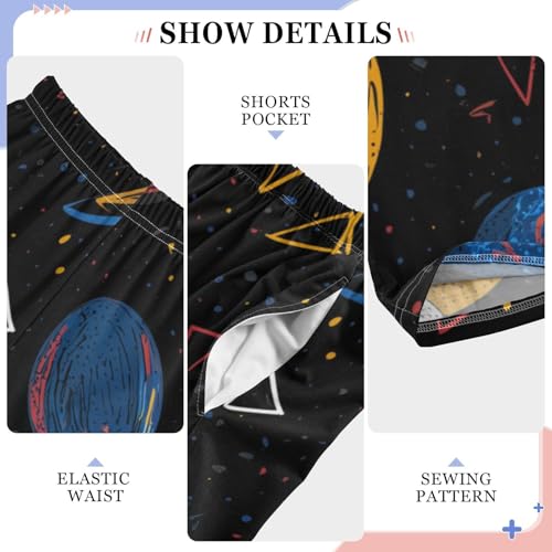 ZZXXB Galaxy Football Boys Long Pants Soft Trousers Elastic Waist Kids Lounge Bottoms with Pockets S-XL4