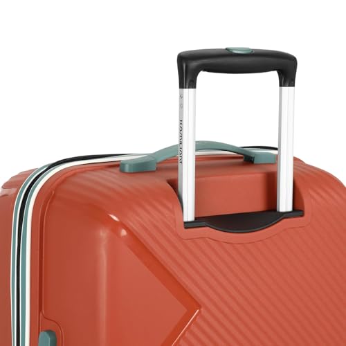 Image of American Tourister Kamiliant Cabin Luggage Polyproplyene Dual 4 Spinner Wheels Trolley Bag /Luggage,with 3 Years International Warranty 55 cm (Rust)