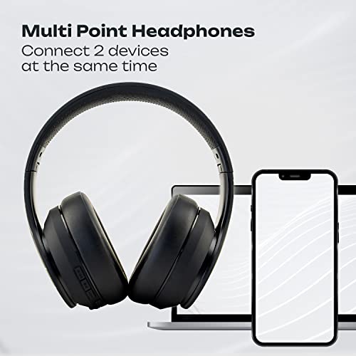 Image of Wireless Bluetooth Headphones, PowerLocus Bluetooth Headphones Over Ear, Super Bass Hi-Fi Stereo, Soft Earmuffs, Foldable Wireless and Wired with Mic for Cell Phones, Online Class, Home Office, PC,TV