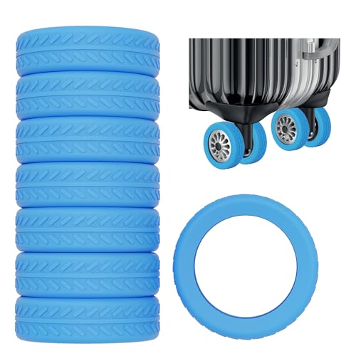 AWINNER Luggage Wheel Covers 8 Pack Upgraded,Silicone