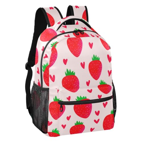 Sac à dos d'école fraises étanche et résistant de taille Medium - 2