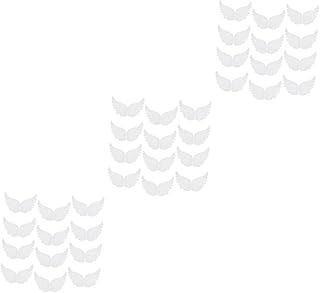 SEWACC 36 Peças Natal DIY Artesanato Decoração Decoração De Festa De Natal Decorações De Natal Enfeites De Natal DIY Artesanato Fornecimento DIY Ornamento Asa Plástico Árvore De Natal