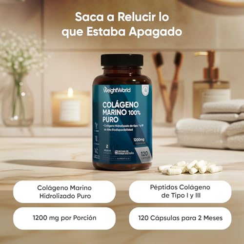Miniatura 2 de Colágeno Marino Hidrolizado 100 Puro 1200 Mg, Suministro Para 2 Meses