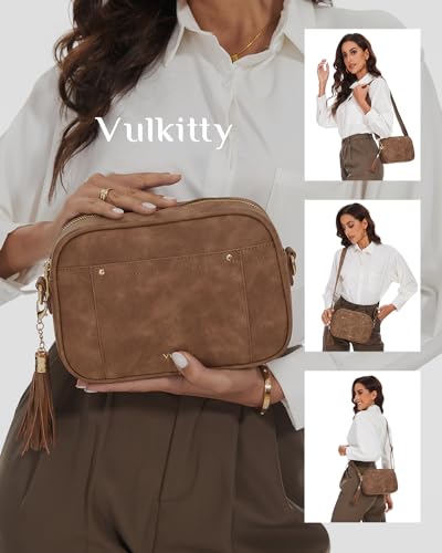 Crossbody Bags For Women, Leather Crossbody Purses Trendy Small Shoulder Handbags With Wide Strap4