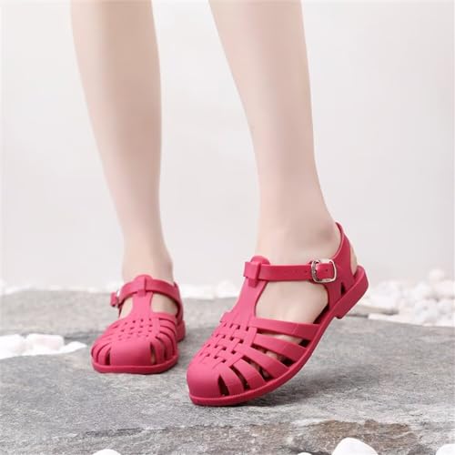 Image of Hee grand Crystal Jelly Heel Sandals for Women Summer Beach Jelly Shoes
