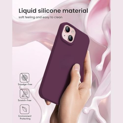 Image of Premium Liquid Silicone Case for iPhone 11 - Slim Full Body Protective Back Cover with Soft Microfiber Lining, Anti-Slip Grip Scratch Resistant Phone Case(Purple)
