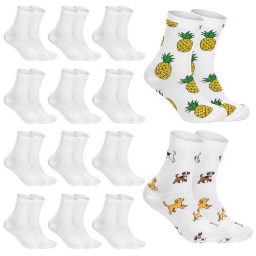 Oqqlin 24 Pairs White Sublimation Socks, 10.3 Inch Blank Sublimation...