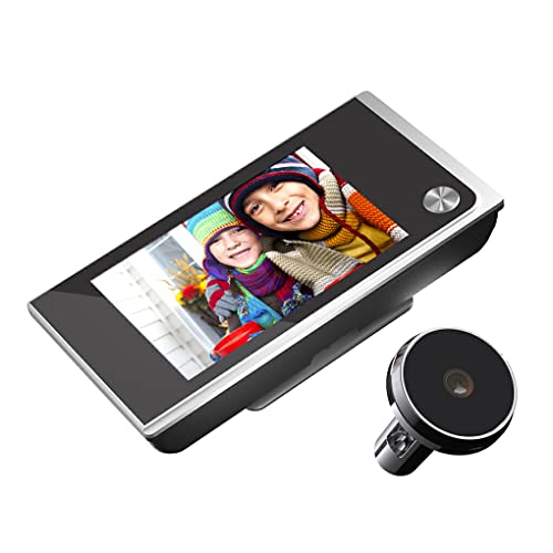 Widealiff Visualizador de olho mágico de 3,5 polegadas Campainha de porta com câmera olho de gato Câ